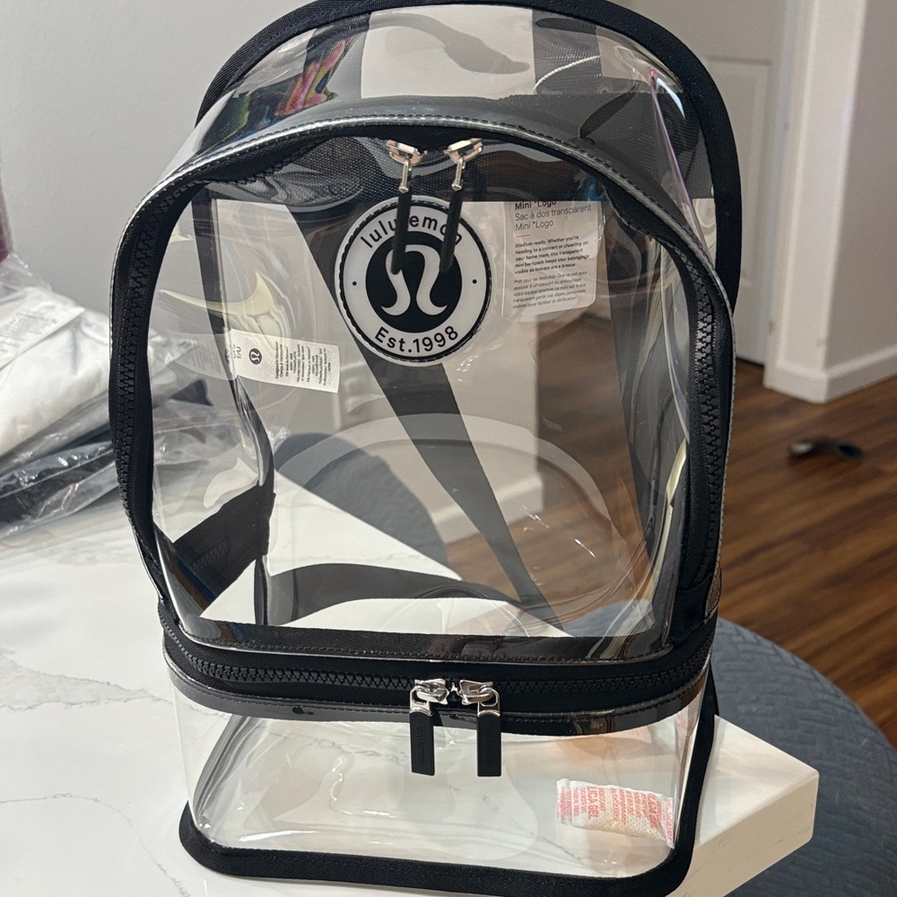 Lululemon Transparent Backpack with Black Accents